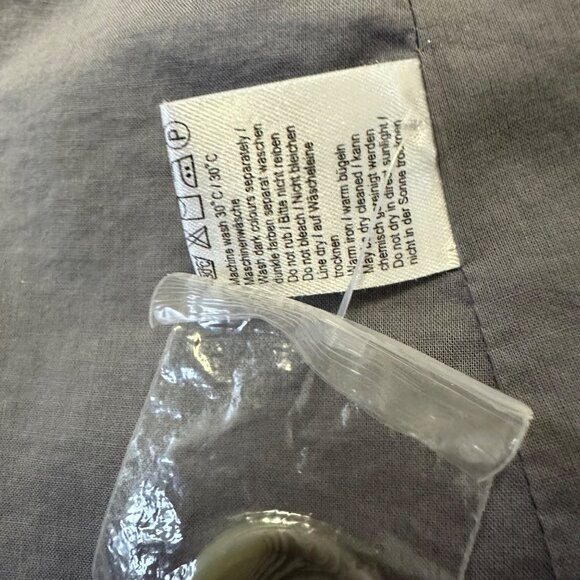 Wrap London Linen Cotton A-Line Trench Coat Size 38 EU/US 8 Gray Classic Preppy - Picture 6 of 15